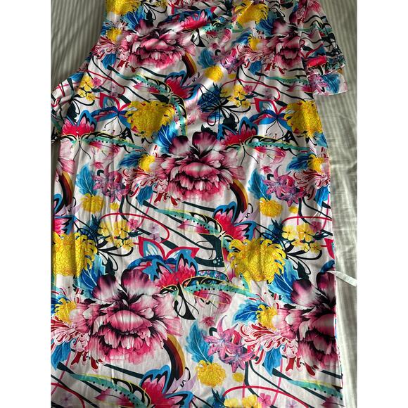White Floral Maxi Dress plus size party dress 2XL - Picture 9 of 9